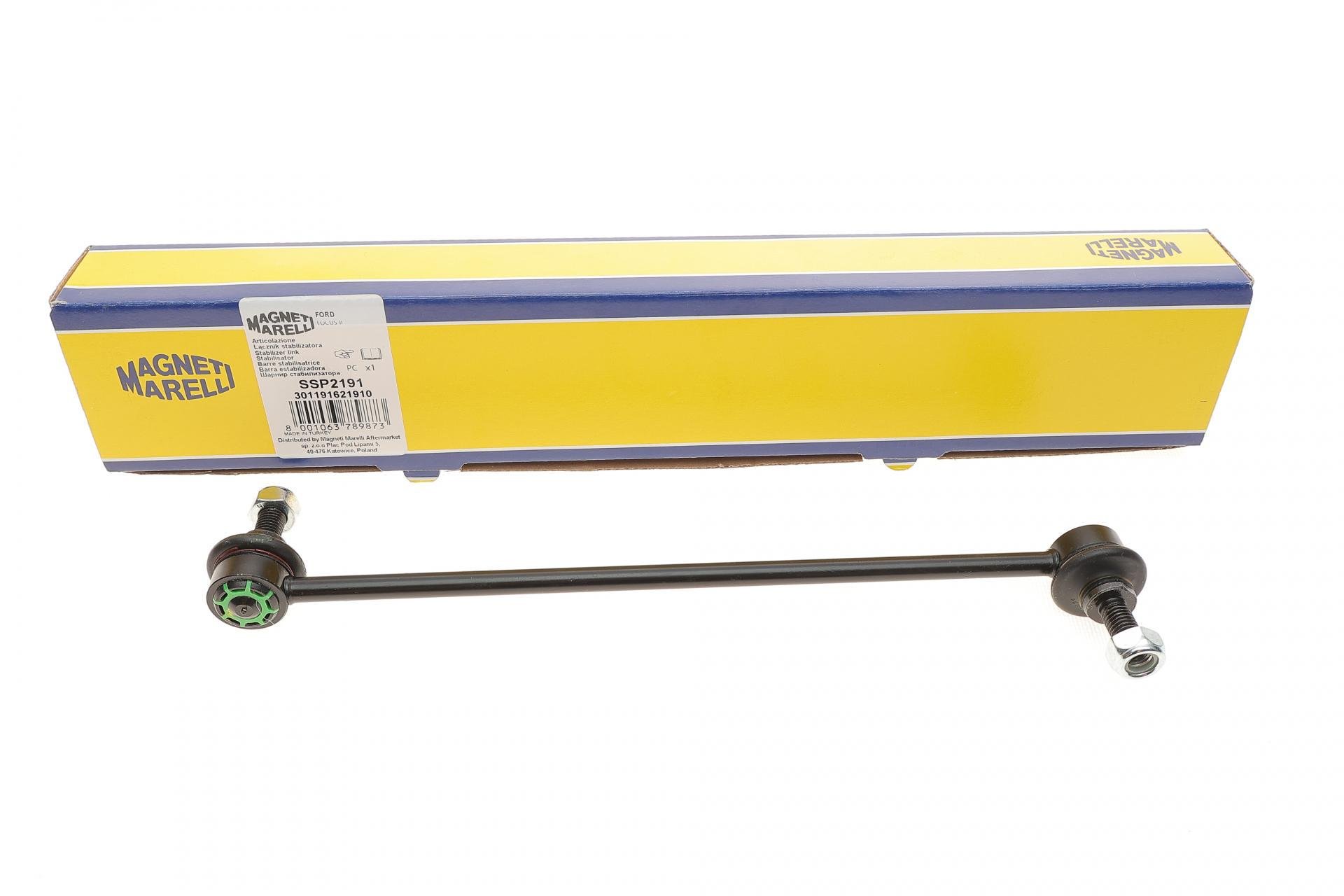 Тяга стабилизатора переднего Ford Focus/Kuga/Mazda 3/5/Volvo C30/V50 03- SSP2191 301191621910 MAGNETI MARELLI