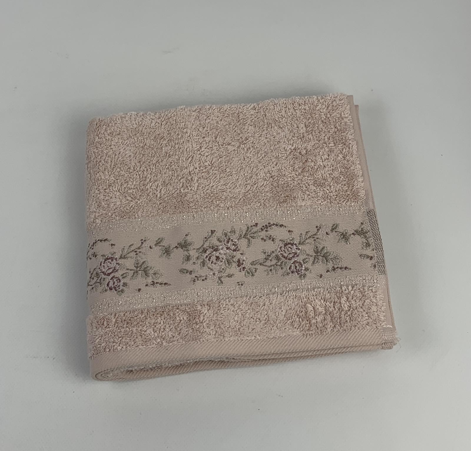 Рушник Puppila Ronesans 50x90 см Пудровий (CN30551) - фото 1 Рушник Puppila Ronesans 50x90 см Пудровий (CN30551) - фото 1