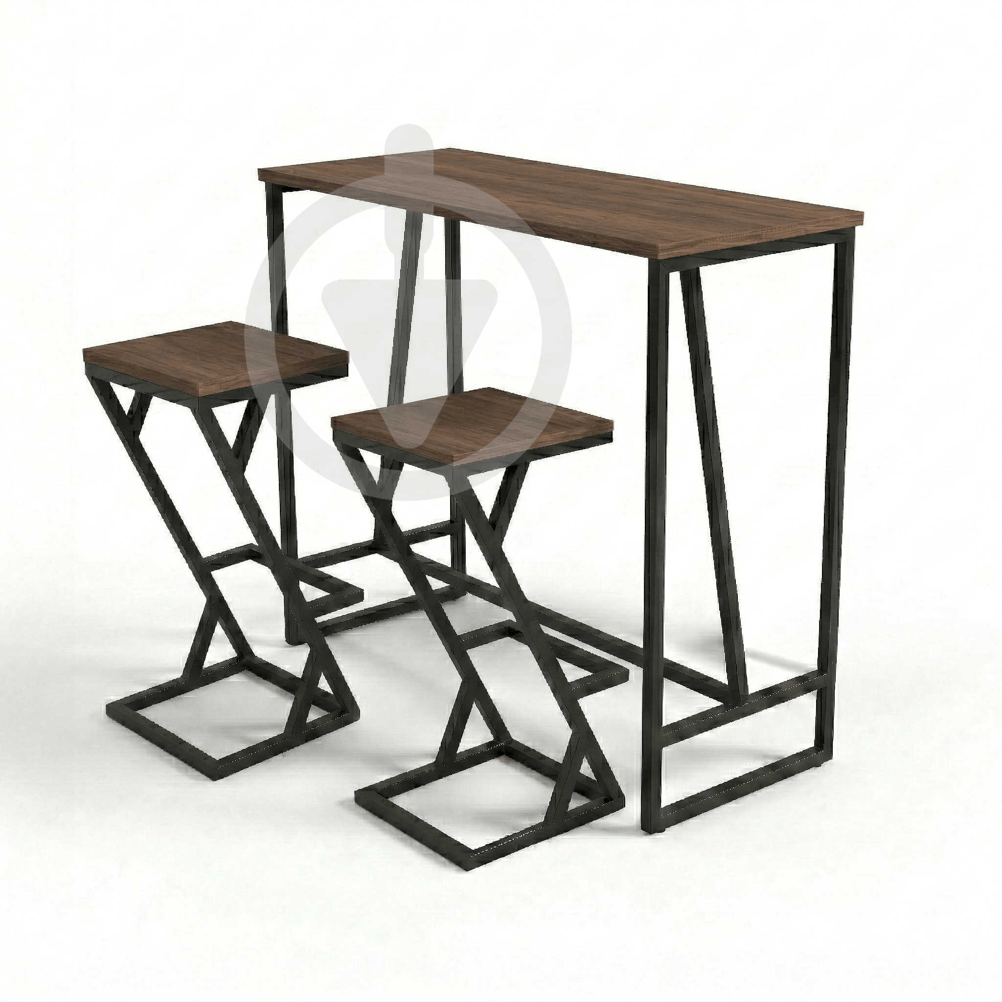 Барный стол со стульями AVVS Лофт 1110х470 мм ДСП 18 мм/металлический каркас Черный/Морское Дерево Барный стол со стульями AVVS Лофт 1110х470 мм ДСП 18 мм/металлический каркас Черный/Морское Дерево