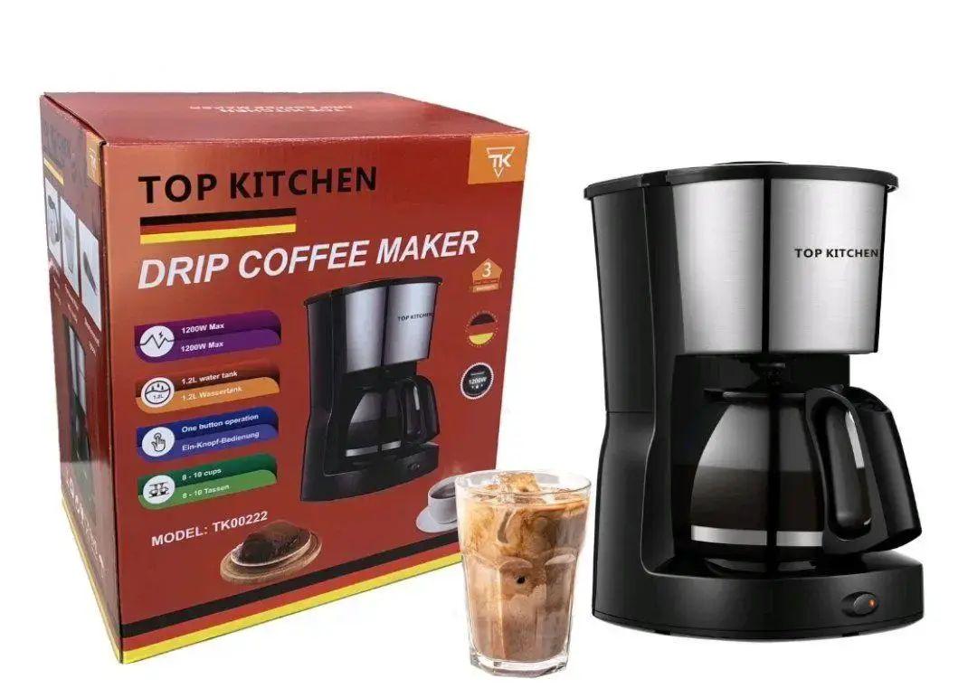 Кофеварка капельная Kitchen Tk222 Top 1,2 л 1200 Вт (opt-103058)
