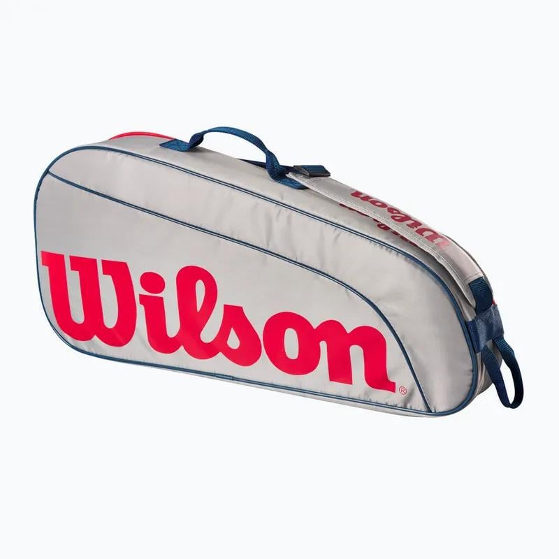 Чехол теннисный Wilson JUNIOR 3 PACK Grey/RD (WR8023901001)