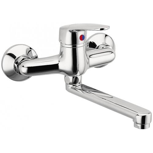 Смеситель для кухни Ferro Smile BSM3 настенный однорычажный Хром (247107)