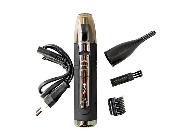 Триммер Gemei для носа/ушей и бровей аккумуляторный с 3 насадками 3 W /220 В Черный (GM 3109)