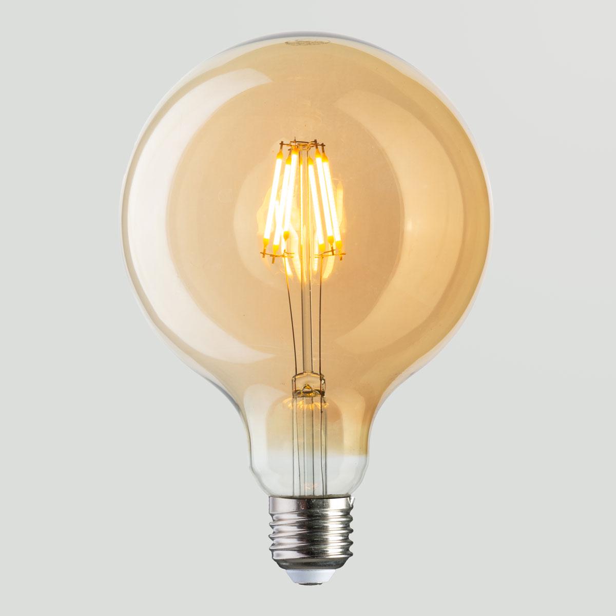 Вінтажна лампа Horoz Electric Куля Rustic Globe-6 2200K G125 E27 (3434520)