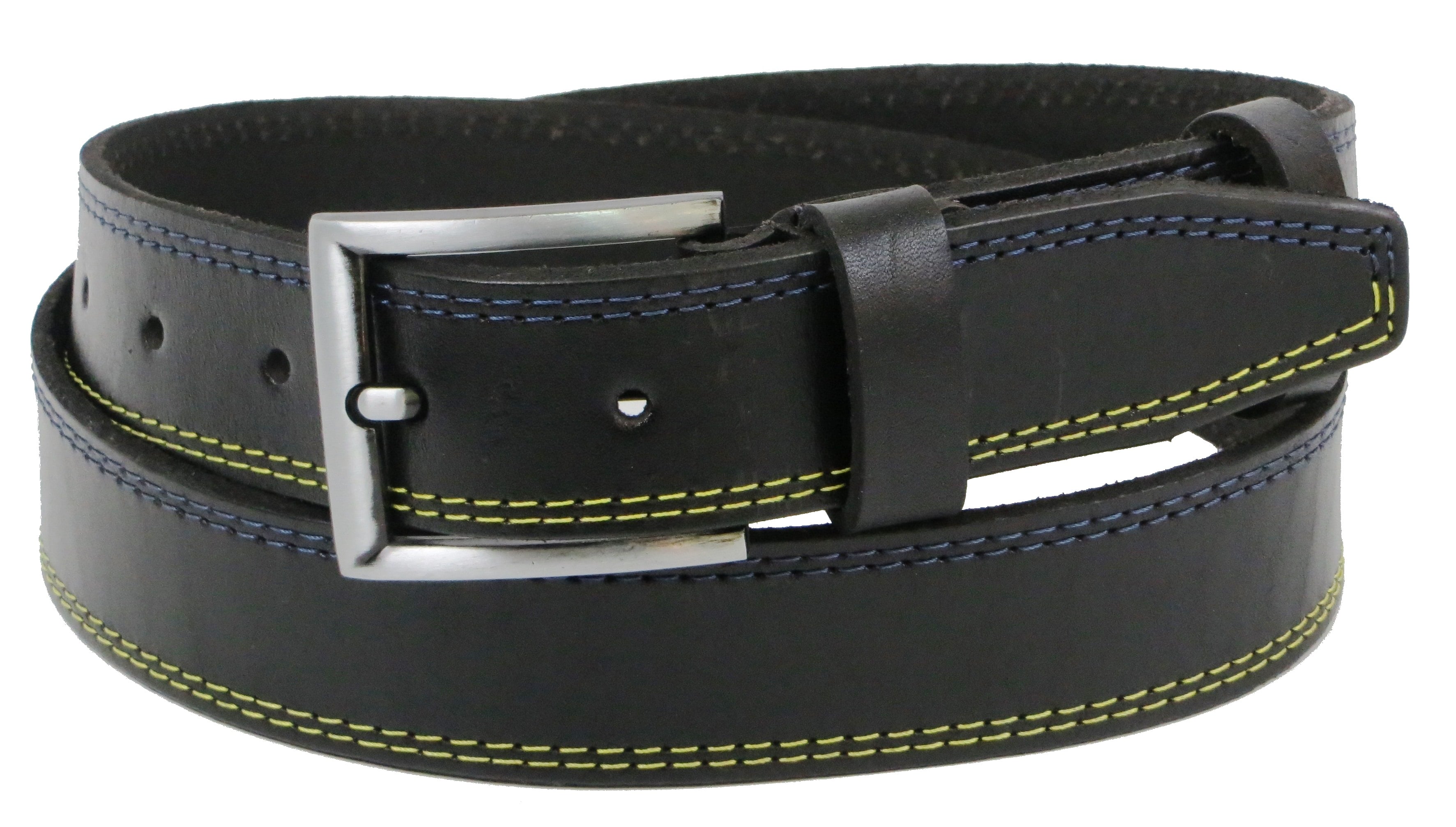Ремень мужской Skipper кожаный Черный (1256-38)