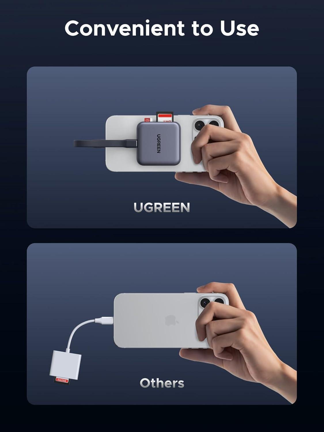 Кардридер USB-C Ugreen 18 см USB-C 312 (65095) - фото 5 Кардридер USB-C Ugreen 18 см USB-C 312 (65095) - фото 5