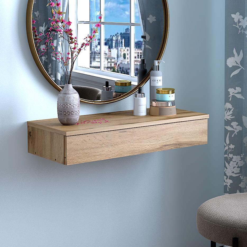 Стіл туалетний підвісний Стела 1 700х310х130 мм Дуб Аппалачі Стіл туалетний підвісний Стела 1 700х310х130 мм Дуб Аппалачі