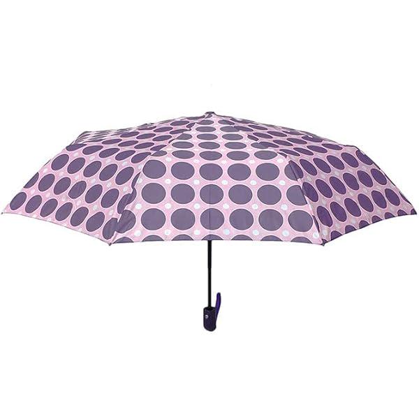Парасолька складна автомат Dots 8 спиць купол 95 см Violet (28915394) - фото 4