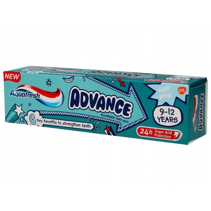 Паста зубна дитяча Aquafresh Advance 9-12 років 75 мл - фото 1