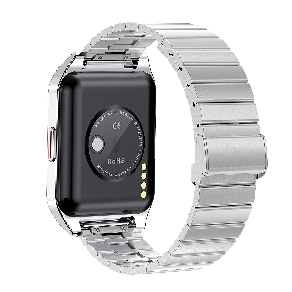 Смарт-годинник Lemfo H60 Pro з тонометром/пульсоксиметром/дзвінки/температура тіла Silver - фото 3