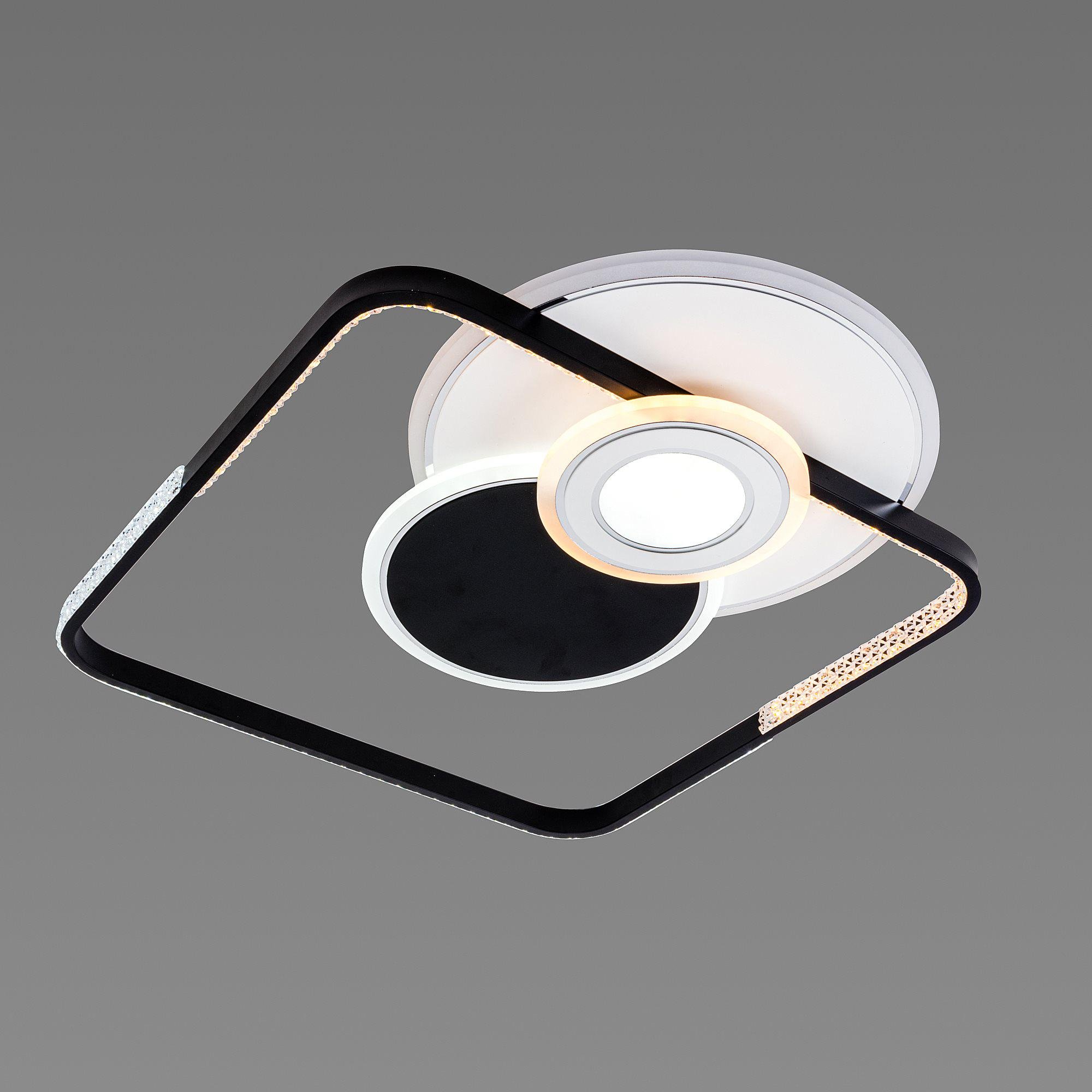 Люстра светодиодная акриловая Sirius C7116/550 WH+BK RGB 108W+8W