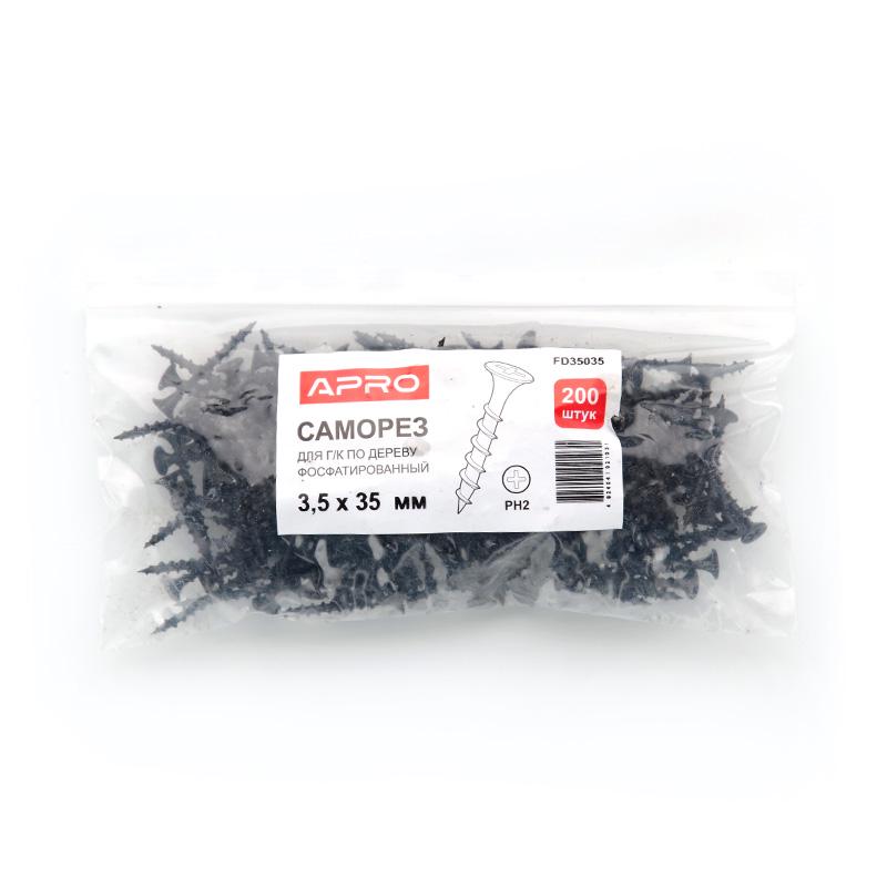 Саморез для гипсокартона Apro 3,5x25 к металлу фосфатированный 250 шт. (FB35025) - фото 4 Саморез для гипсокартона Apro 3,5x25 к металлу фосфатированный 250 шт. (FB35025) - фото 4