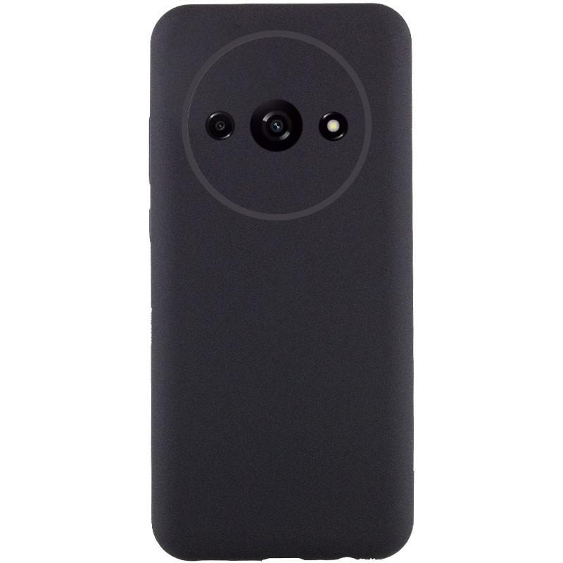 Противоударный чехол TPU GETMAN Liquid Silk Full Camera для Xiaomi Redmi A3 Черный/Black