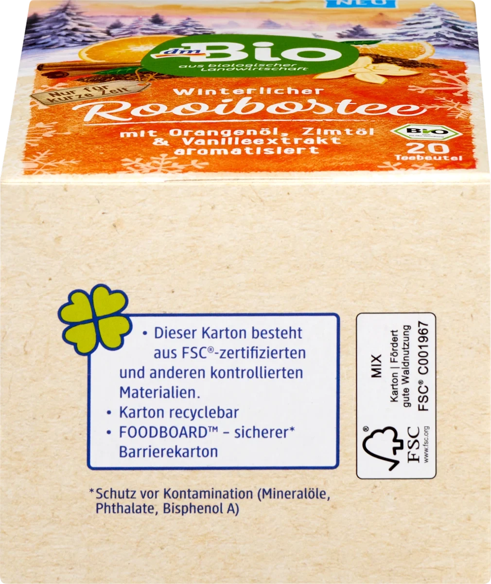 Чай BIO Ройбуш с апельсиновой корицей и ванилью 40 грамм 20 пакетиков - фото 5 Чай BIO Ройбуш с апельсиновой корицей и ванилью 40 грамм 20 пакетиков - фото 5