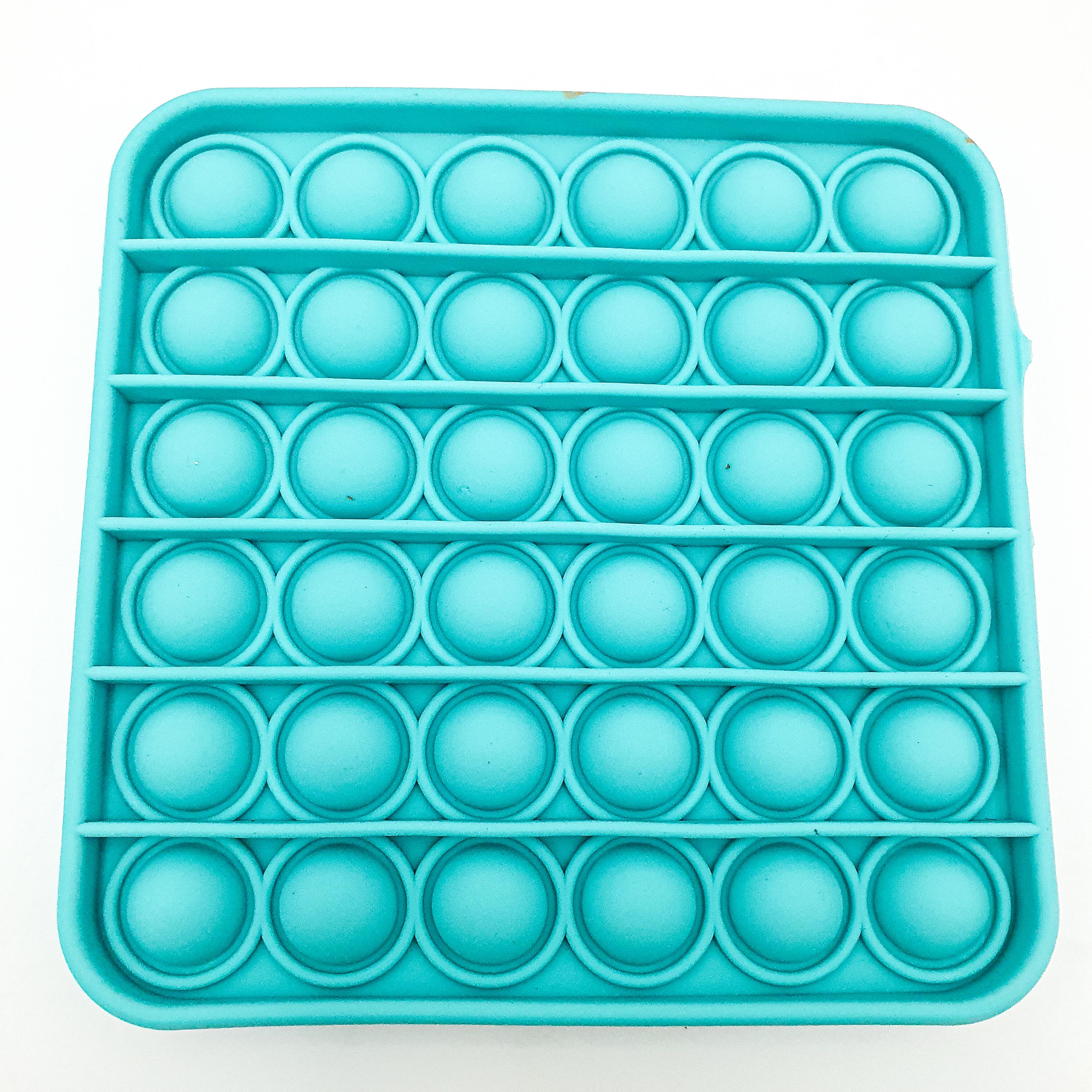 Сенсорная игрушка антистресс силиконовая бесконечная пупырка поп ит UKC Pop It Fidget квадрат бирюзовый Сенсорная игрушка антистресс силиконовая бесконечная пупырка поп ит UKC Pop It Fidget квадрат бирюзовый