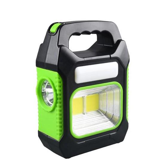 Фонарь кемпинговый с солнечной панелью JY-978B-LED-2COB с повербанком microUSB (557512)