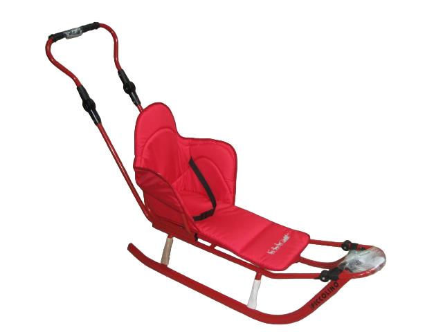 Санки Piccolino Adbor с ручкой и матрасом Красный