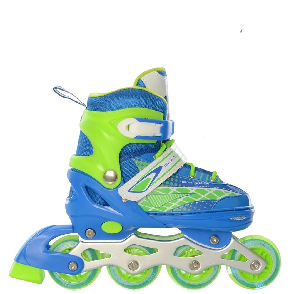 Ролики детские раздвижные Profi A 4140-S-BL р. 31-34 Сине-зеленый Ролики детские раздвижные Profi A 4140-S-BL р. 31-34 Сине-зеленый