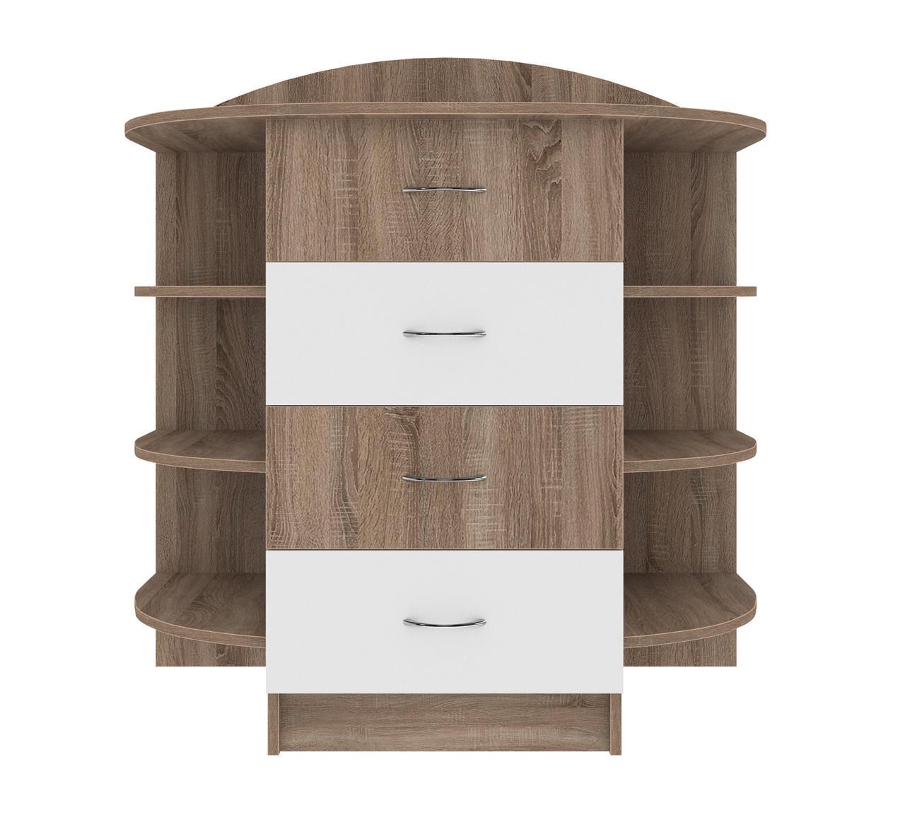 Комод МАКСИ-МЕбель Орион плюс Дуб трюфель/Белый гладкий (10818)