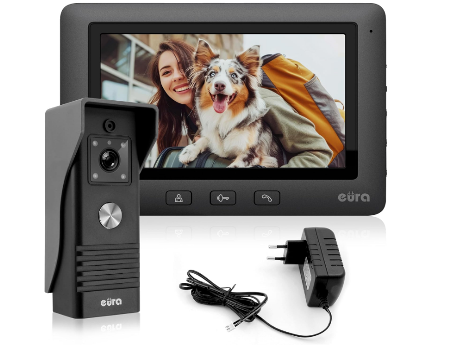 Видеодомофон Eura Alpha VDP-45A3 7" 800х480 Black (17602)