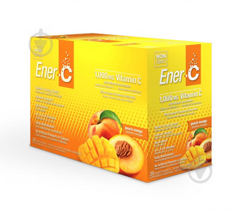Вітамінний напій Ener-C для підвищення імунітету смак персика та манго Vitamin C 30 пакетиків (EC08)