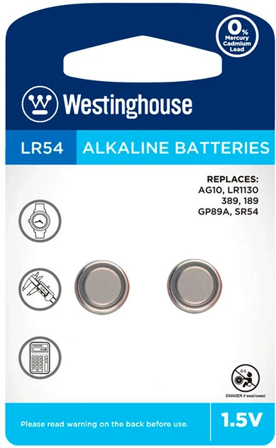 Батарейка щелочная Westinghouse Alkaline LR54 AG10 1 шт. (29) - фото 2