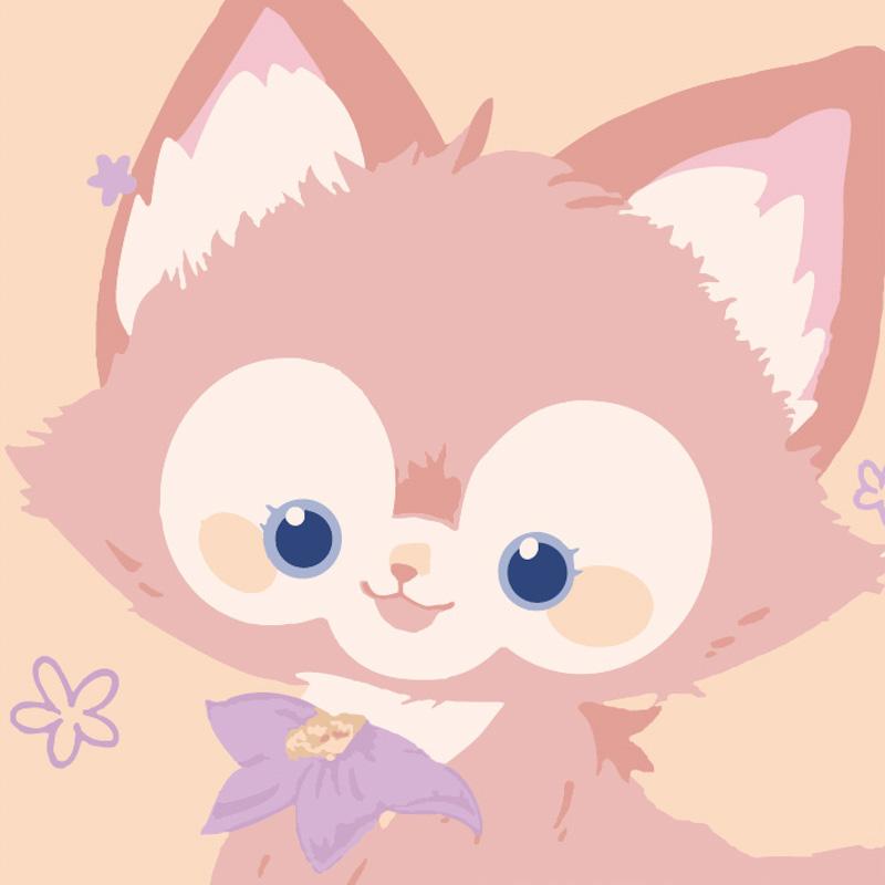 Картина по номерам Strateg Милый лисенок 20х20 см (HH5223)