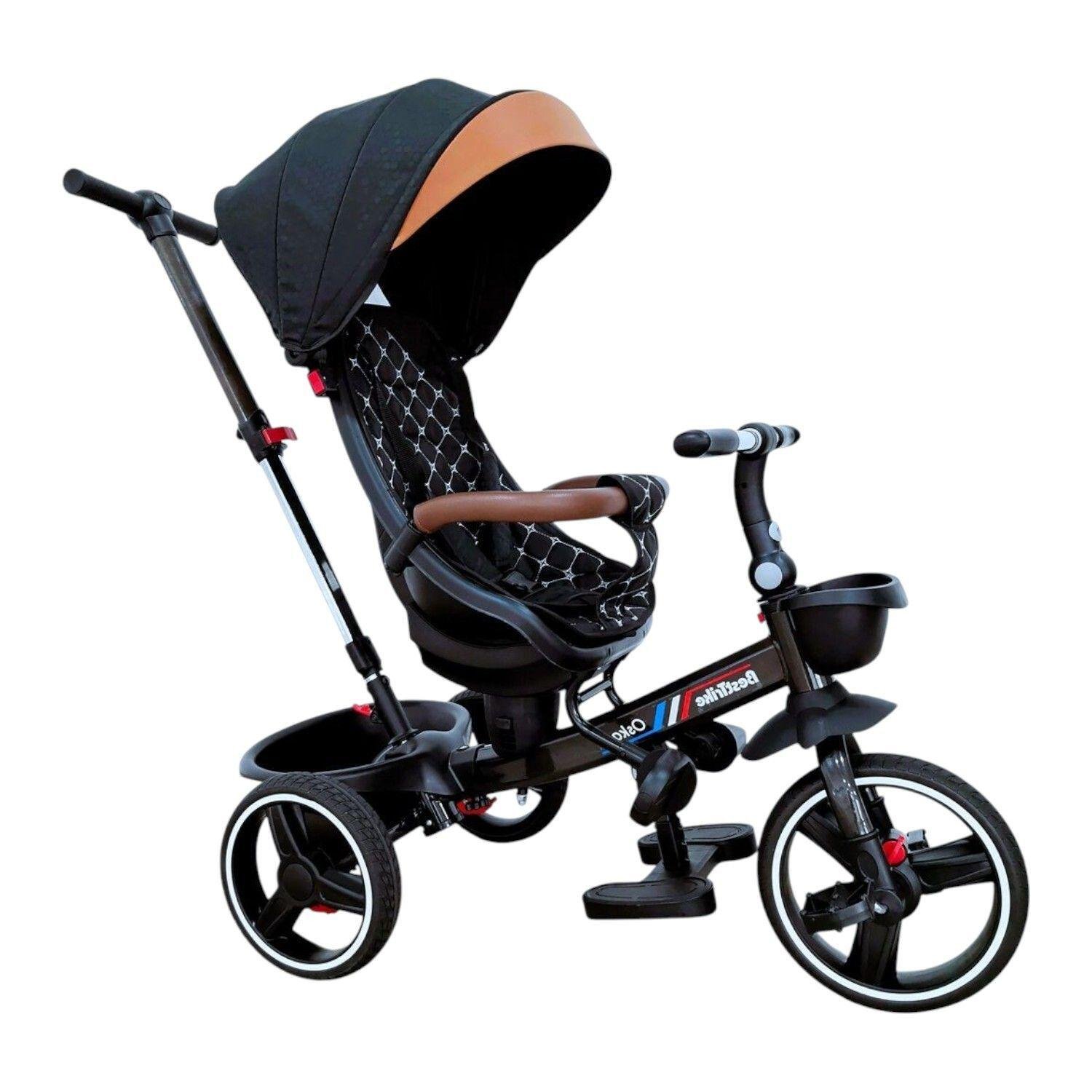 Велосипед дитячий триколісний Best Trike Oscar 6390 PU складане кермо з батьківською ручкою Чорно-помаранчевий (24-115) - фото 1 Велосипед дитячий триколісний Best Trike Oscar 6390 PU складане кермо з батьківською ручкою Чорно-помаранчевий (24-115) - фото 1