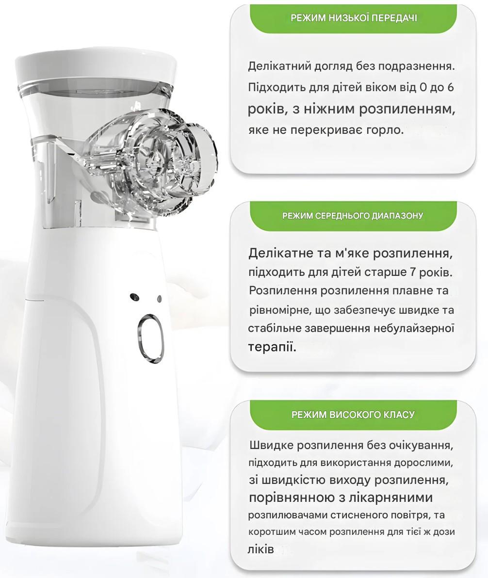 Небулайзер портативный Mesh Nebulizer (JSL-W303) - фото 5 Небулайзер портативный Mesh Nebulizer (JSL-W303) - фото 5