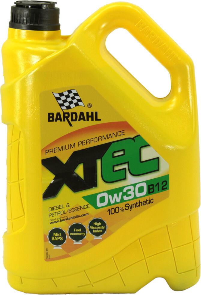 Моторне мастило бензин/дизель Bardahl 0W-30 XTEC B12 5 л (36843)