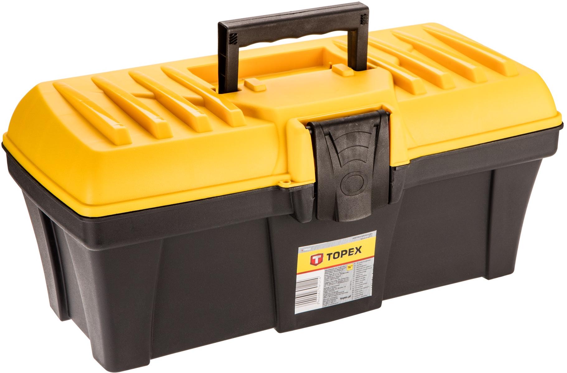 Ящик для инструмента Topex 79R121 16" 17х38х17 см Черный/Желтый (29704376)