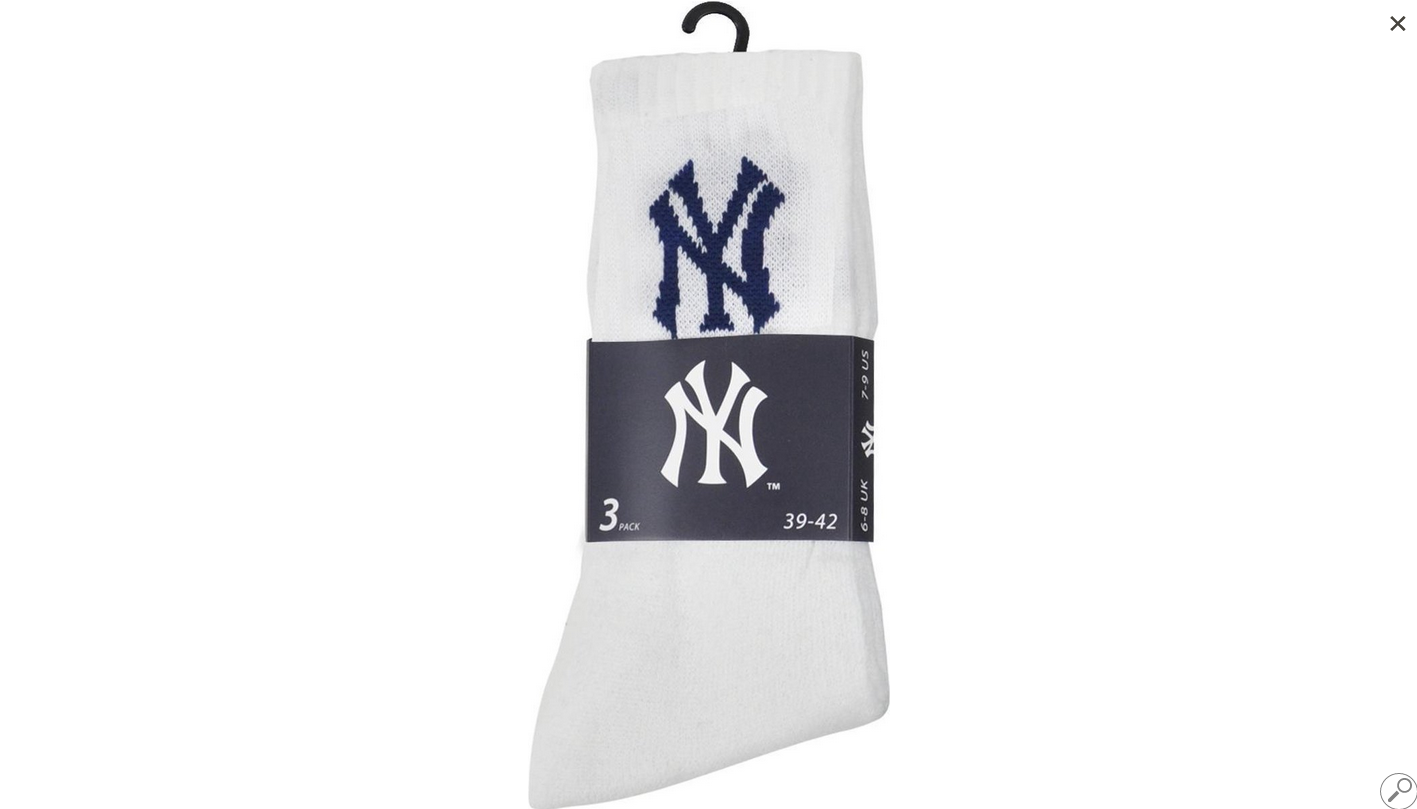 Носки New York Yankees Crew 3 пары р. 39-42 White (15100002-1001) - фото 2 Носки New York Yankees Crew 3 пары р. 39-42 White (15100002-1001) - фото 2