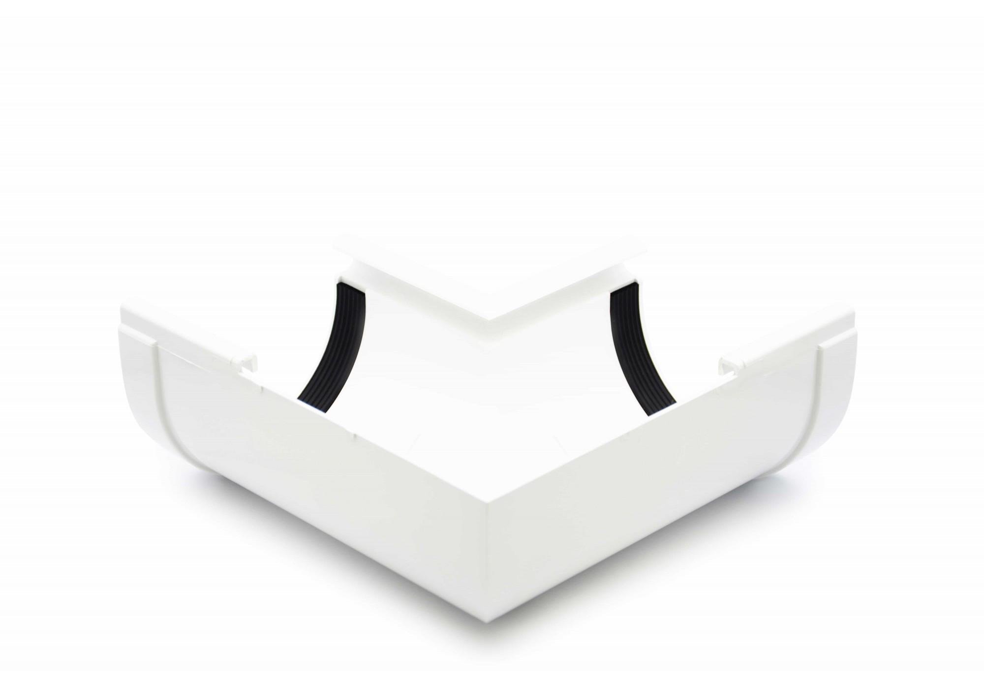 Угол желоба внутренний RAINWAY 90 система 90° Белый