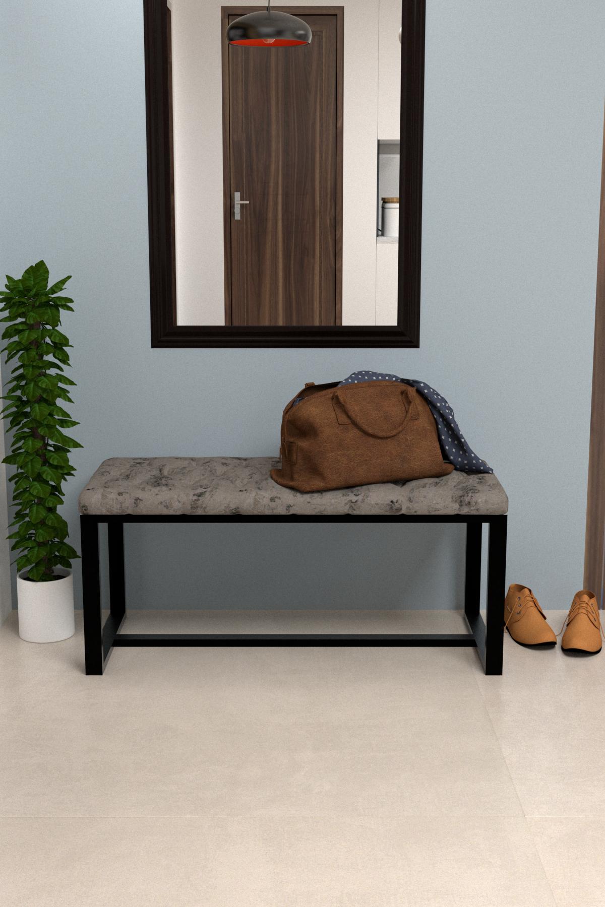 Банкетка EcoLoft Ористая PU-1234 Темно-серый (27815434)