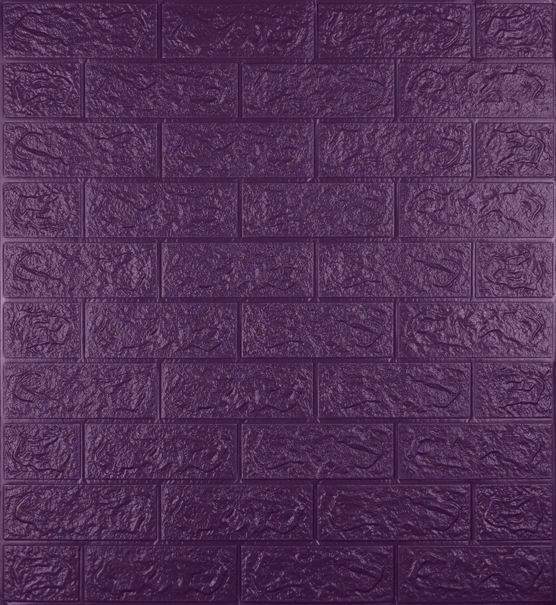 Самоклеюча 3D панель Sticker Wall декоративна під цеглу 700х770х5 мм Фіолетовий