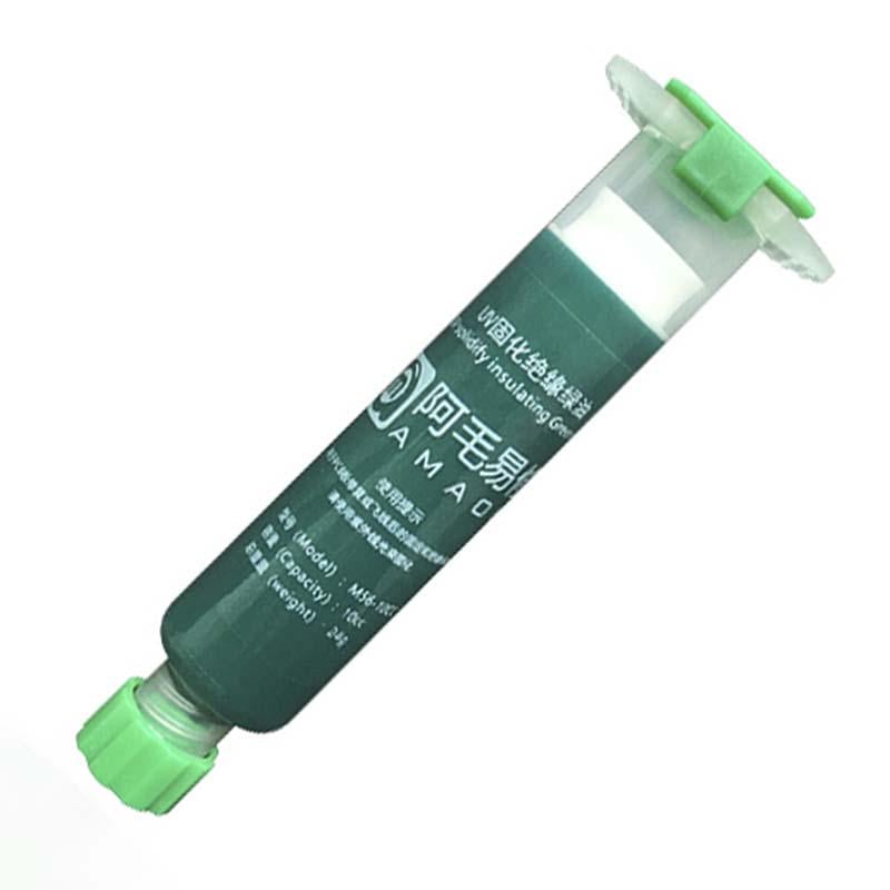 Лак ультрафиолетовый Amaoe M56-10CC для пайки/ремонта плат Green 24 г (2000990278562)