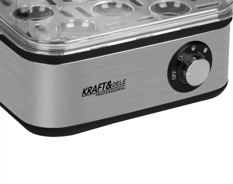 Яйцеварка електрична Kraft&Dele KD4118 500 Вт на 8 яєць Сріблястий (29599621) - фото 6 Яйцеварка електрична Kraft&Dele KD4118 500 Вт на 8 яєць Сріблястий (29599621) - фото 6
