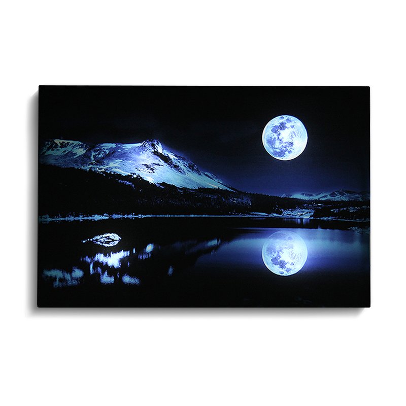 Картина со светодиодной подсветкой LED Полнолуние