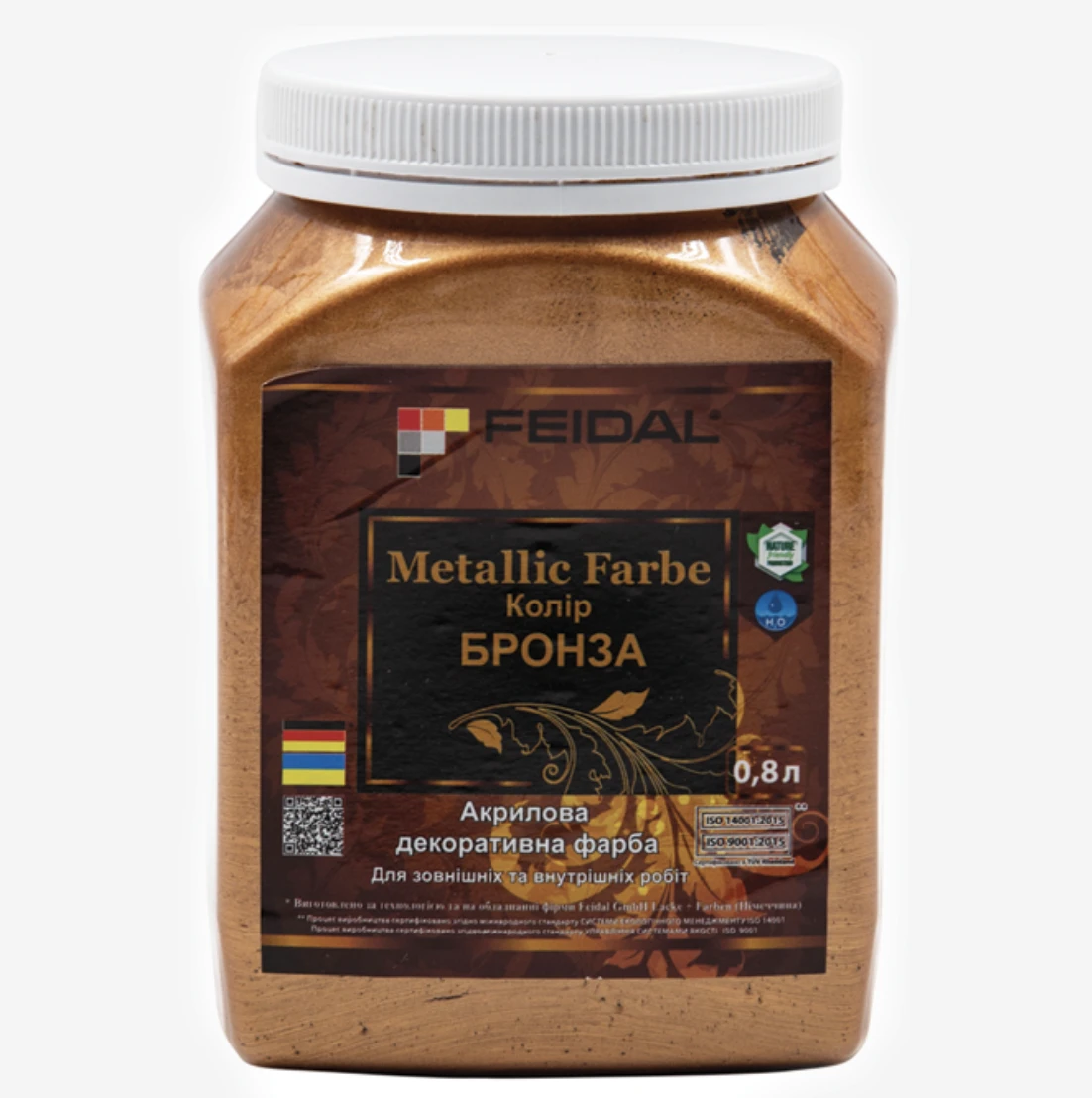 Эмаль с металлическим перламутровым блеском Feidal Metallic Farbe 0,8л Бронзовый (1886454927) Эмаль с металлическим перламутровым блеском Feidal Metallic Farbe 0,8л Бронзовый (1886454927)