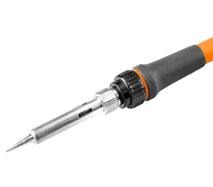 Паяльник с 5-контактным штекером NEO Tools 19-220 с керамическим нагревательным элементом Черный с оранжевым (110-106-19-220) - фото 2 Паяльник с 5-контактным штекером NEO Tools 19-220 с керамическим нагревательным элементом Черный с оранжевым (110-106-19-220) - фото 2