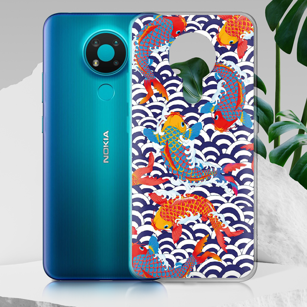 Чохол Boxface Nokia 3.4 Koi Fish Прозорий силікон (41292-up2477-41292) - фото 2