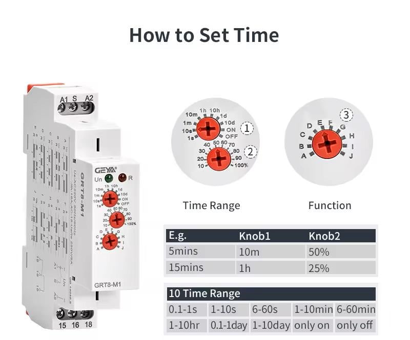 Реле времени Geya многофункциональное (GRT8-M1) - фото 10