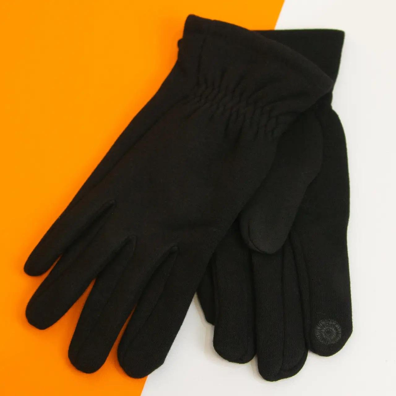 Перчатки женские для сенсорных телефонов L Черный (№20-1-28)