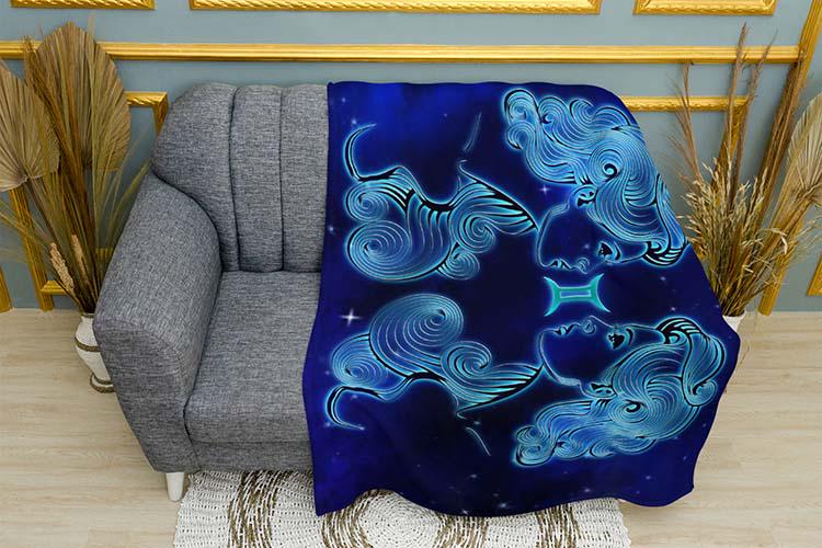 Плед Gemini Zodiac Signs плюш двухслойный 135х150 см (114547-2)