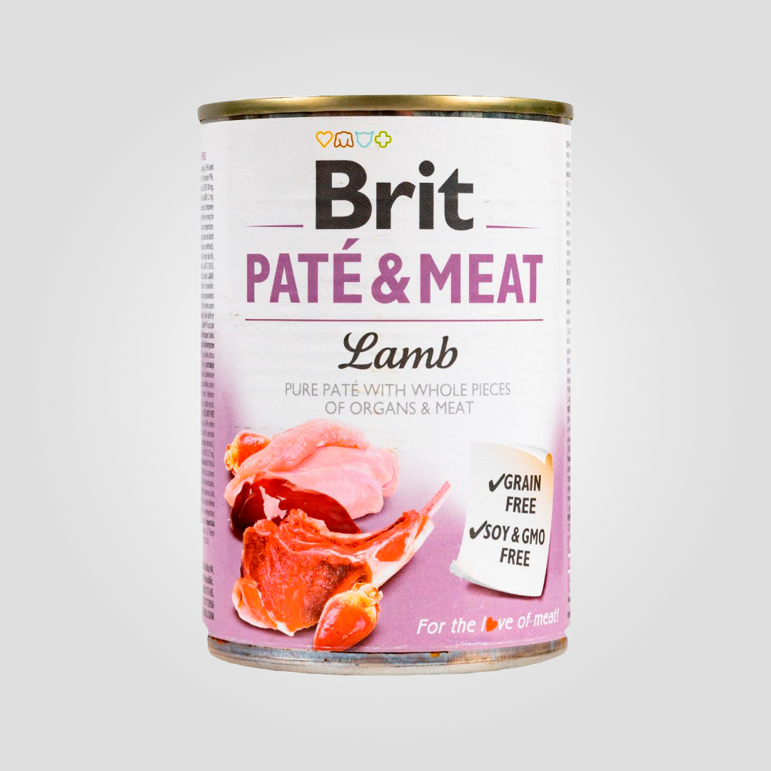 Корм влажный Brit Care Pate&Meat для собак с ягненком 400 г (20504319)