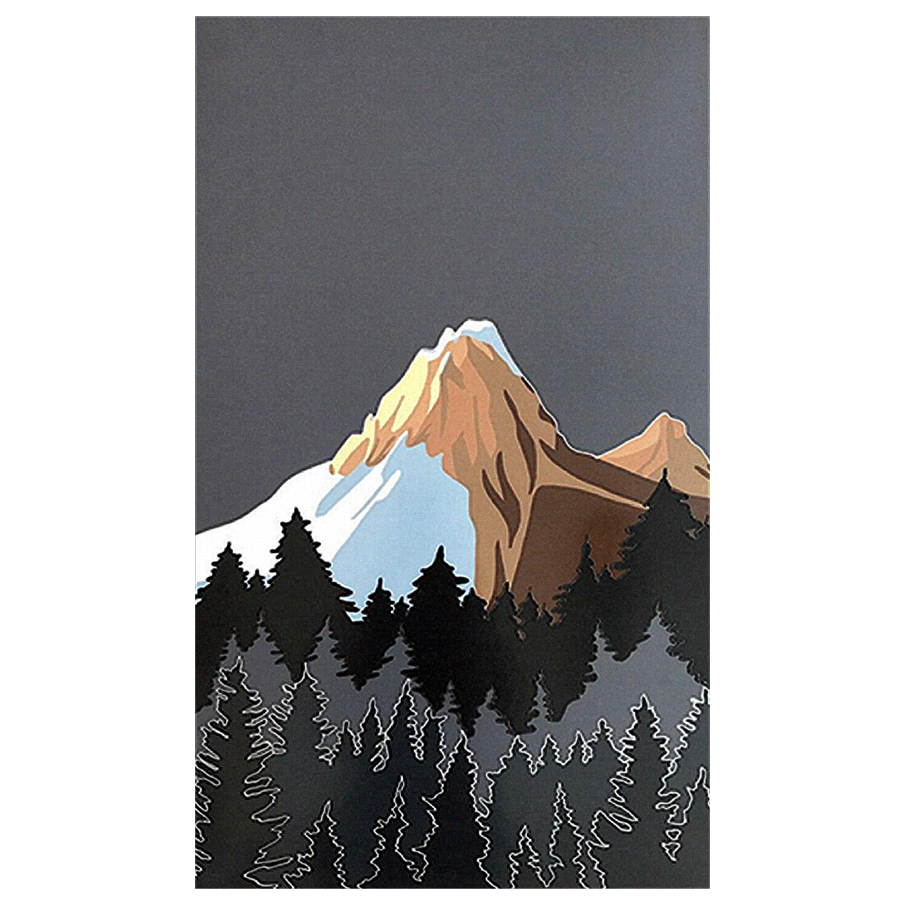 Металлокерамический обогреватель дизайнерский Uden-S-500 Эверест до 10 м2 800х475 мм (25748404)