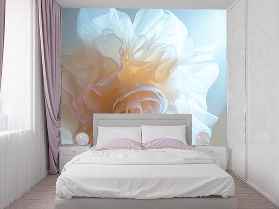 Фотообои 3D флизелиновые цветочные для спальни/зала/кухни Цветок из ткани Фотообои 3D флизелиновые цветочные для спальни/зала/кухни Цветок из ткани