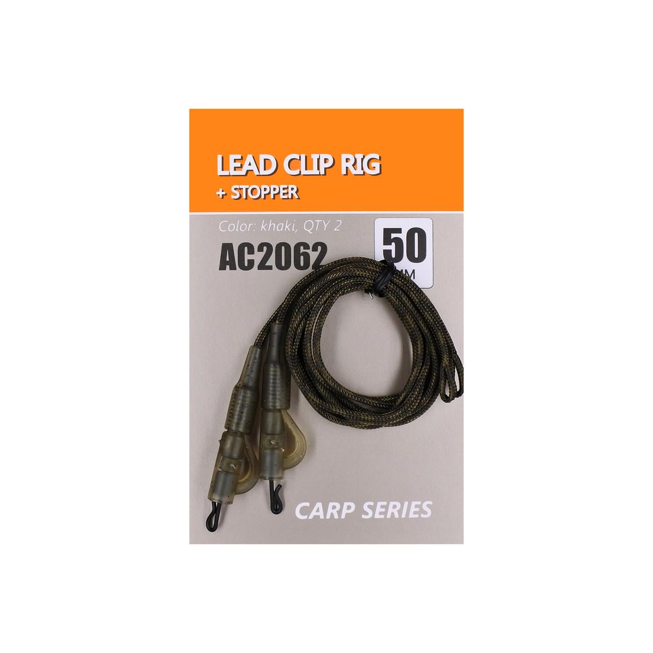 Монтаж безопасная клипса со стопором не оснащена AC2062 Lead clip rig+stopper (2098947192)