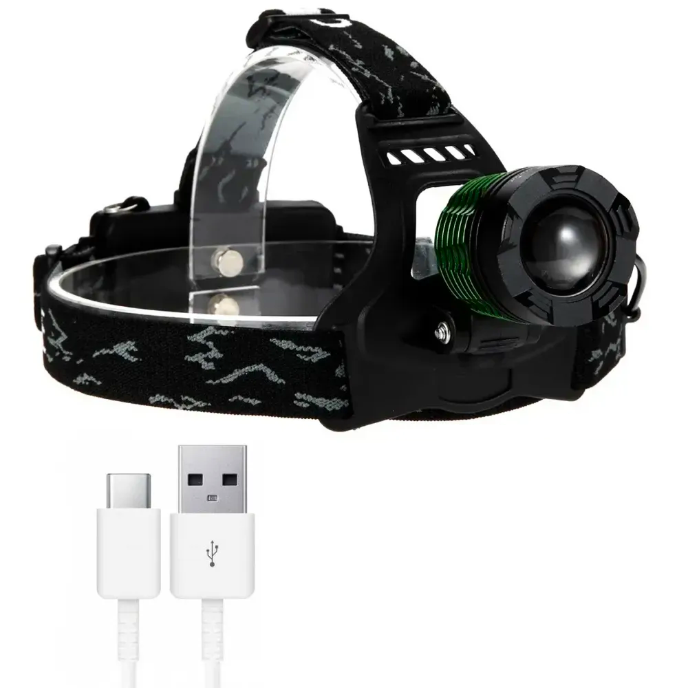 Фонарь налобный аккумуляторный с зумом Bailong BL-2188B-T6 USB (234561682)