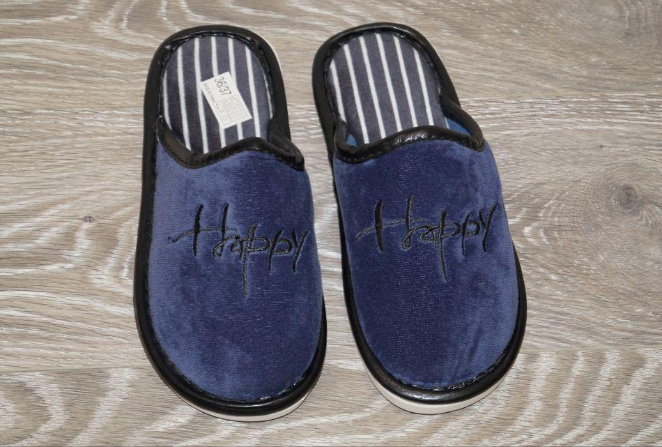 Тапочки комнатные подростковые Elmob р. 38/39 24 см Синий (30990-3839)